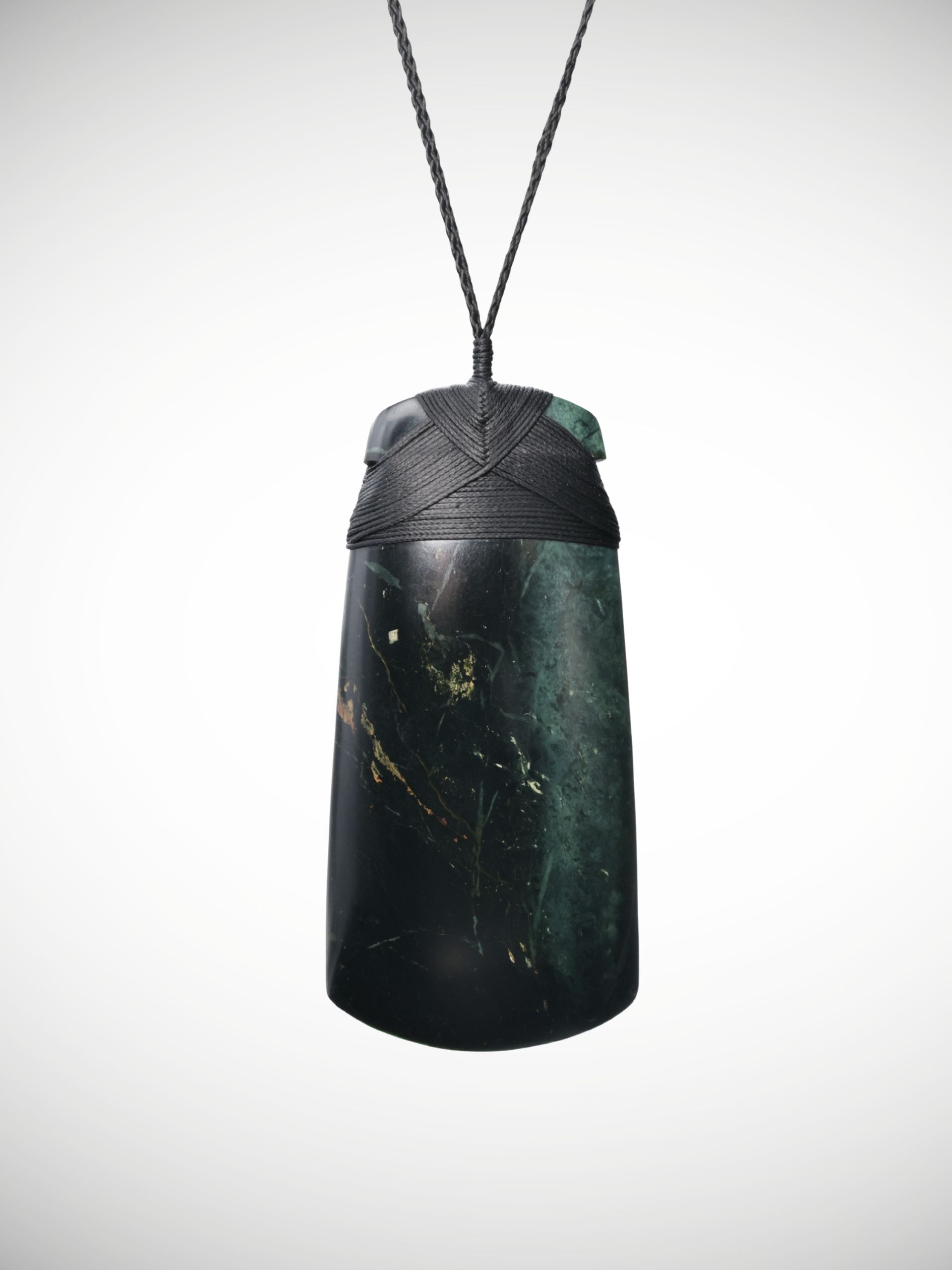 Moko Pounamu Toki Genuine NZ Tangiwai Greenstone - Omamari