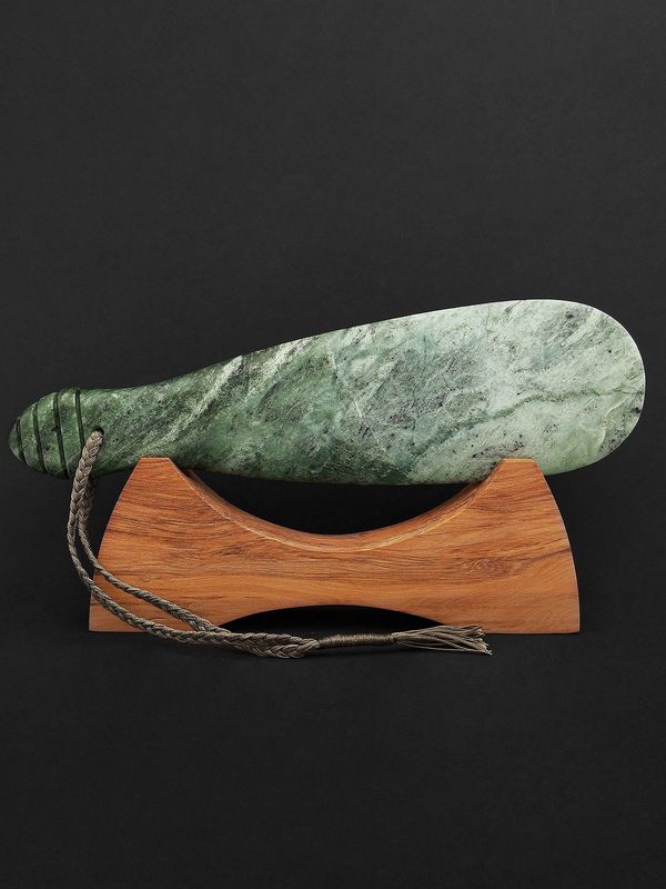 Moko Pounamu Mere Genuine NZ Auhunga Greenstone - Awapiko Moko Pounamu Mere Genuine NZ Auhunga Greenstone - Awapiko