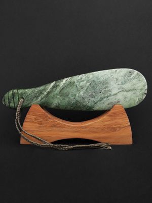 Moko Pounamu Mere Genuine NZ Auhunga Greenstone - Awapiko