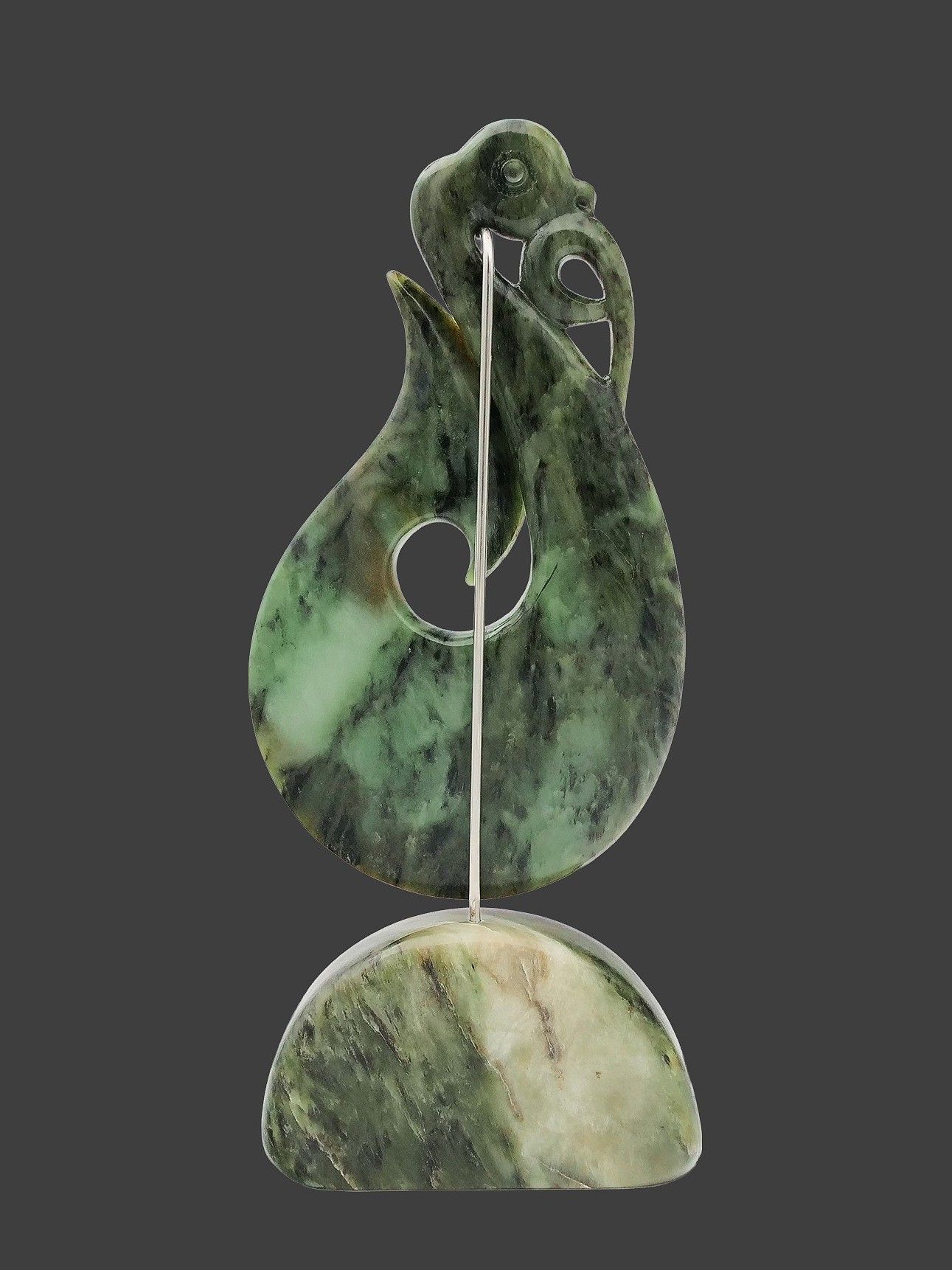 Moko Pounamu Manaia NZ Genuine Kawakawa Greenstone - Mahara