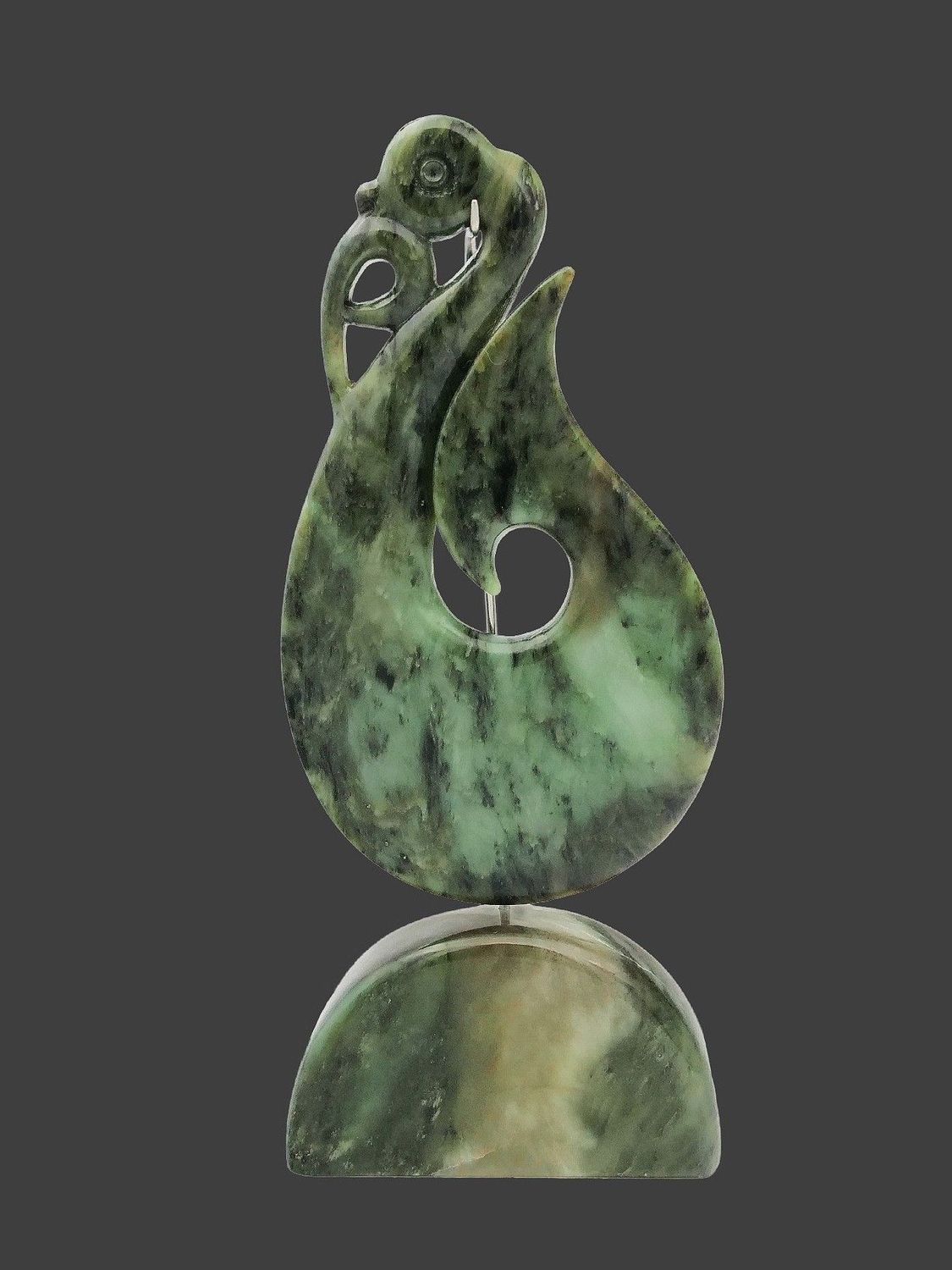 Moko Pounamu Manaia NZ Genuine Kawakawa Greenstone  - Mahara