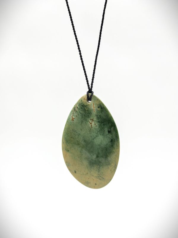 Moko Pounamu Roimata (Teardrop) NZ Genuine Marsden Flower Greenstone - Aria