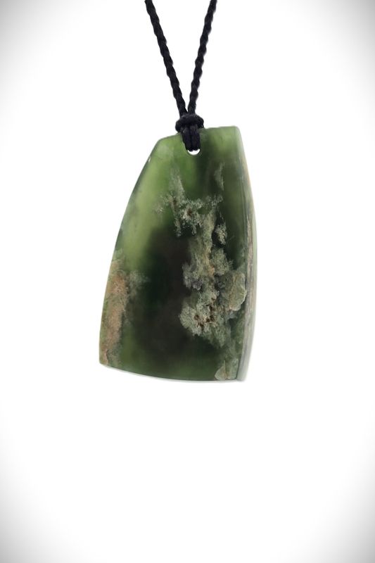 Moko Pounamu Kuru (Drop) NZ Genuine Marsden Flower Greenstone - Tihoi