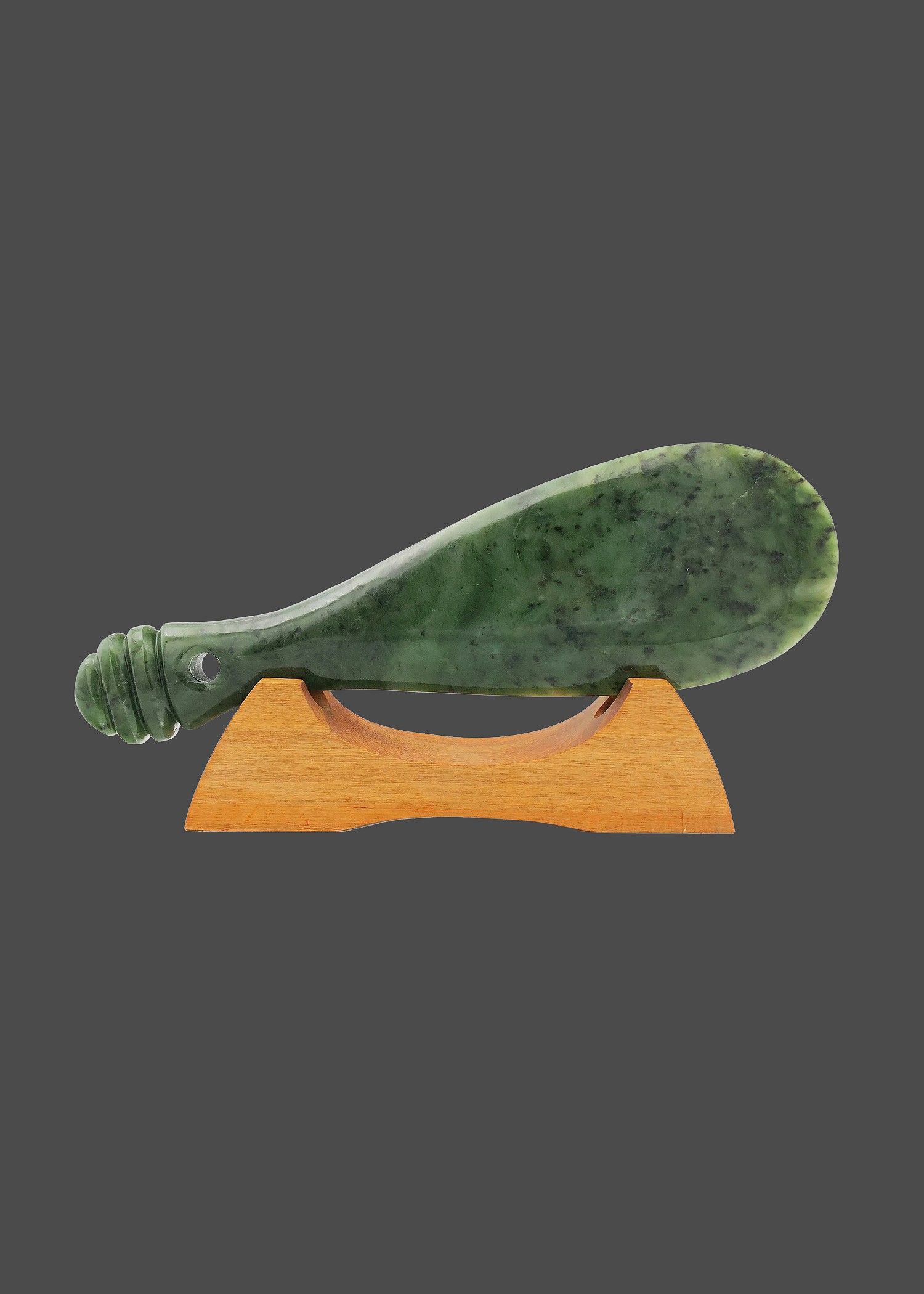 Moko Pounamu Mere Genuine NZ Kawakawa Greenstone - Mangaotaki