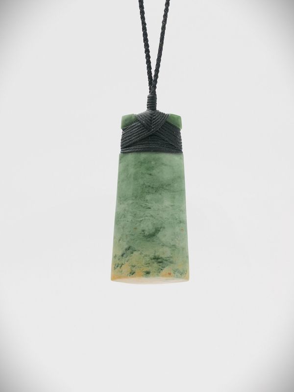 Moko Pounamu Toki Genuine NZ Marsden Flower Greenstone -Waingawa