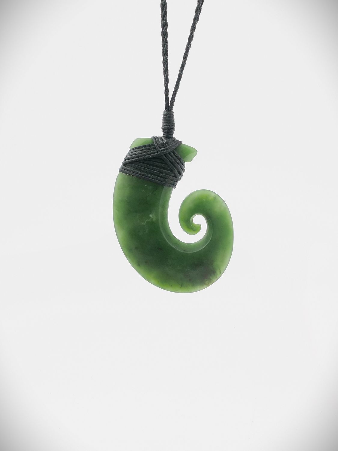 Moko Pounamu Koru NZ Genuine Kawakawa Greenstone - Ponatahi