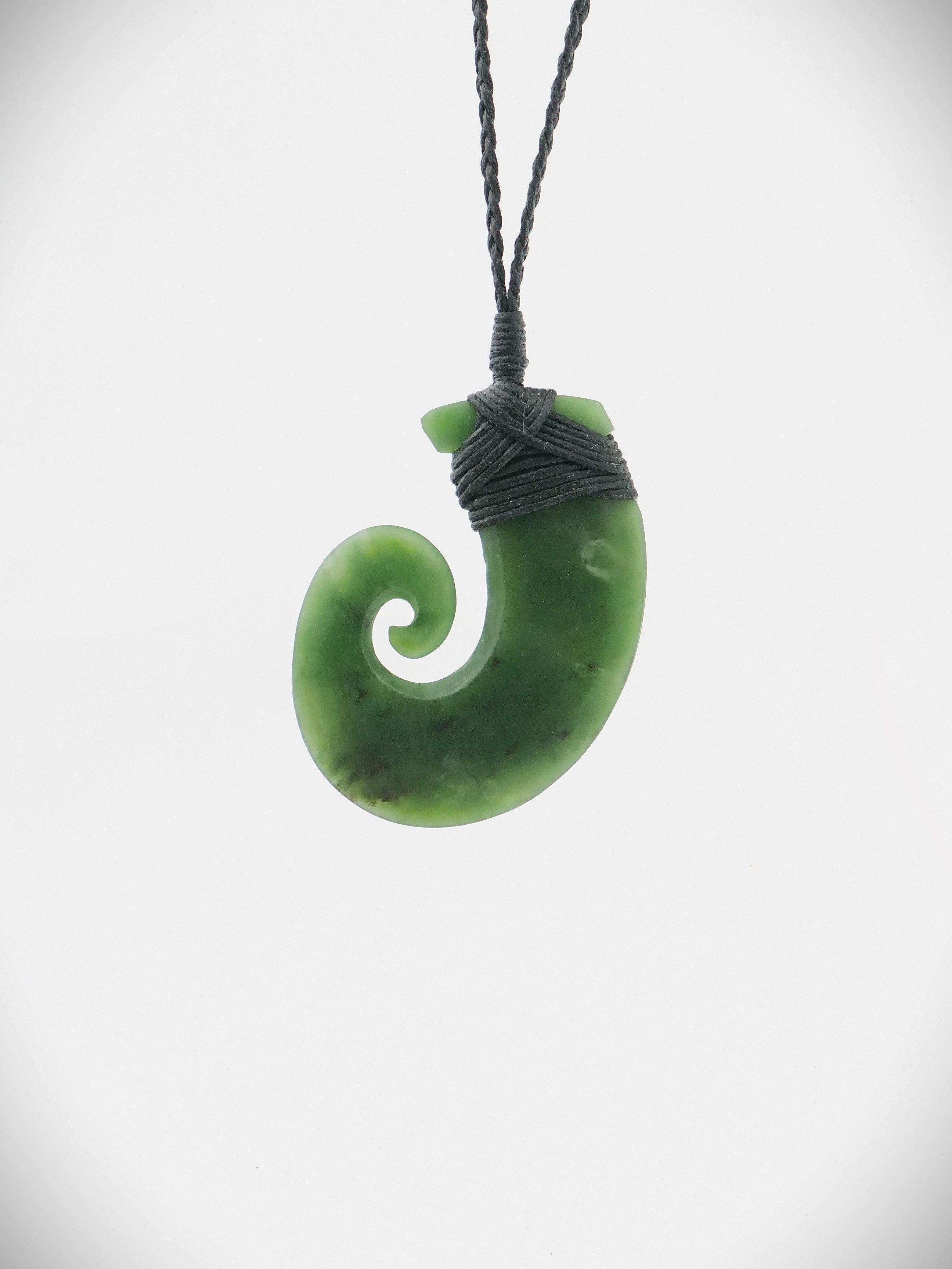 Moko Pounamu Koru NZ Genuine Kawakawa Greenstone - Ponatahi