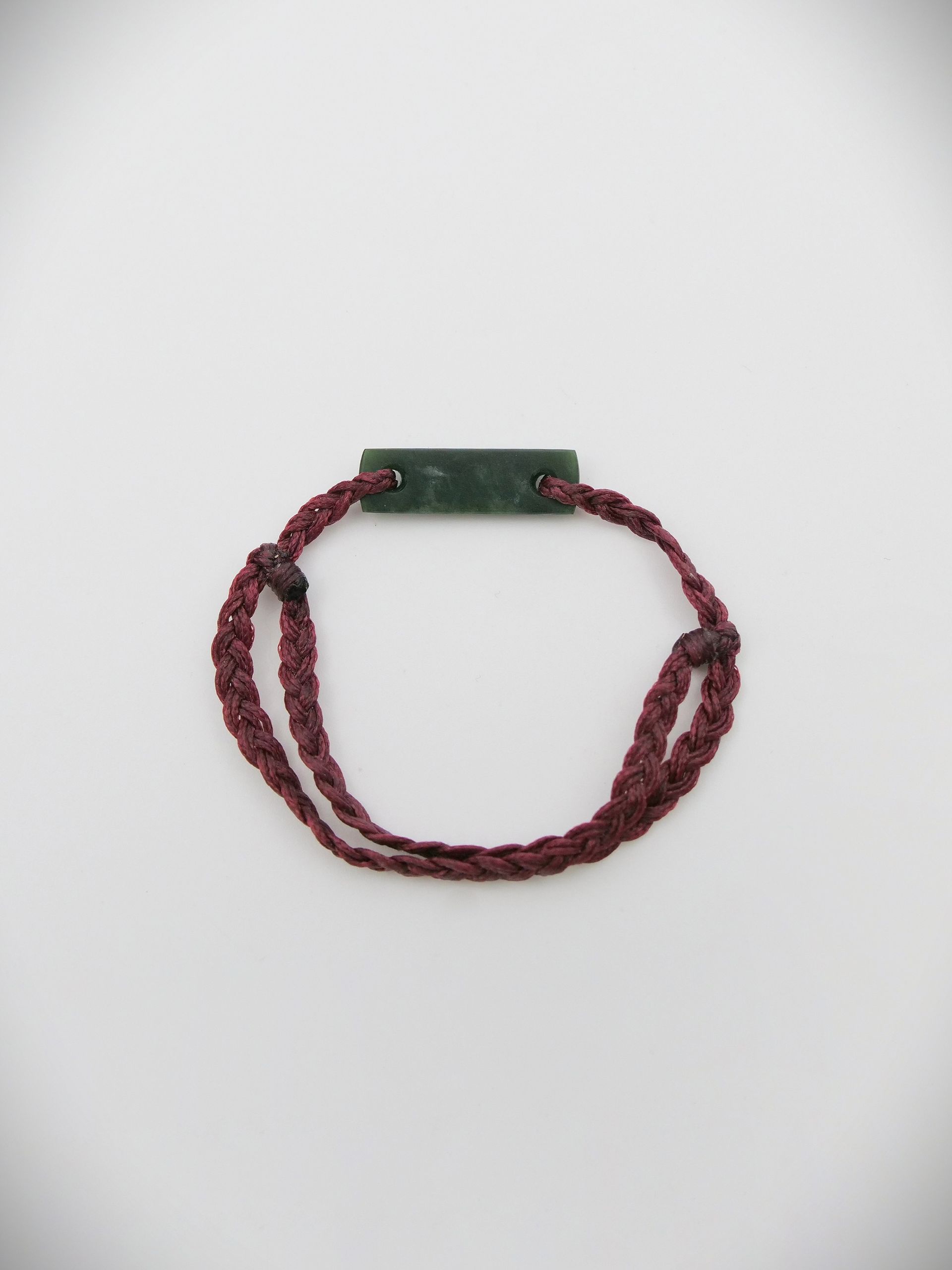 Moko Pounamu Adjustable Bracelet NZ Genuine Kawakawa Greenstone 18390