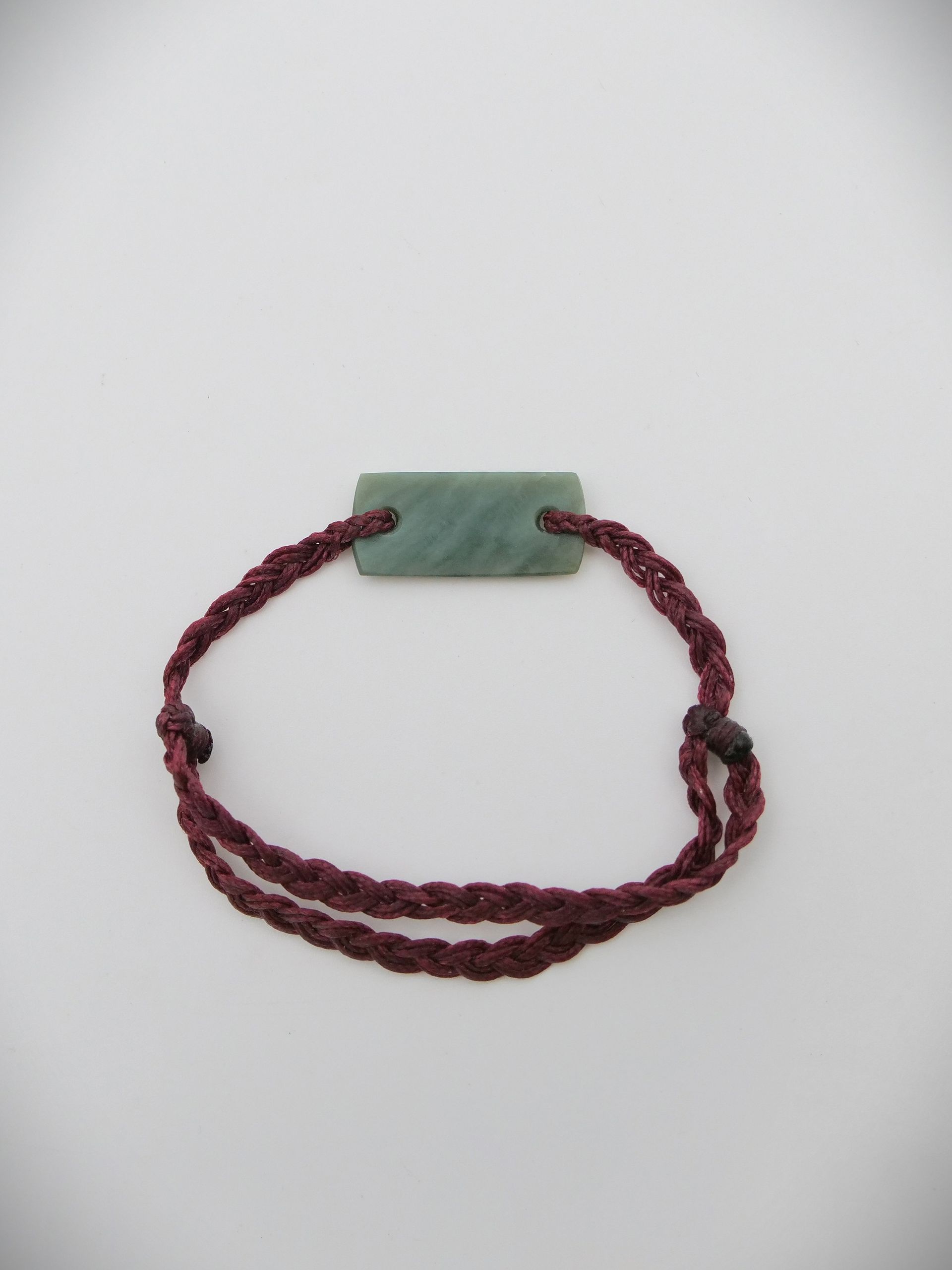 Moko Pounamu Adjustable Bracelet NZ Genuine Auhunga Greenstone 18385