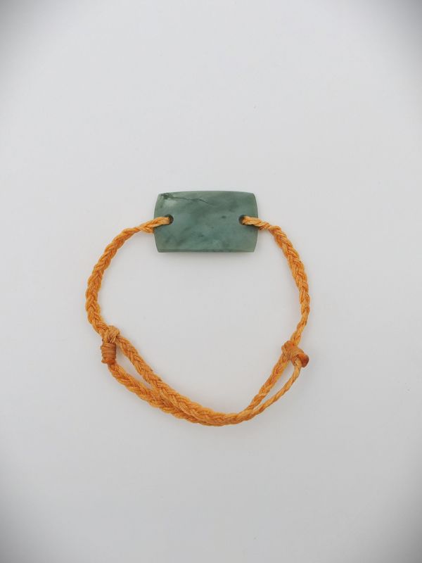 Moko Pounamu Adjustable Bracelet NZ Genuine Auhunga Greenstone 18386 Moko Pounamu Adjustable Bracelet NZ Genuine Auhunga Greenstone 18386