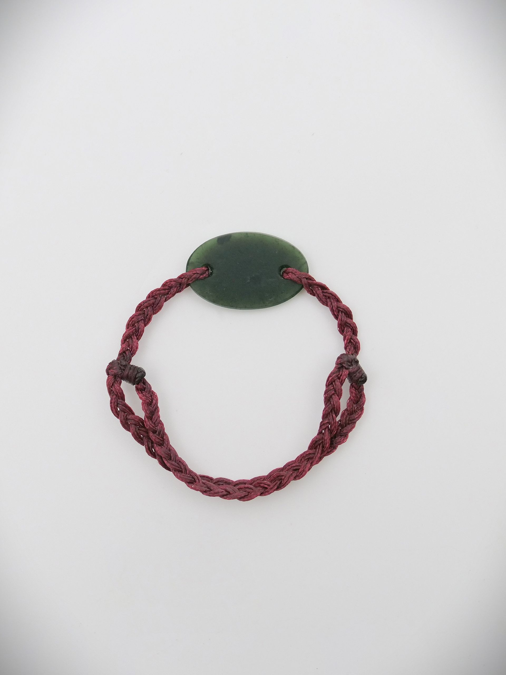 Moko Pounamu Adjustable Bracelet NZ Genuine Kawakawa Greenstone 18392