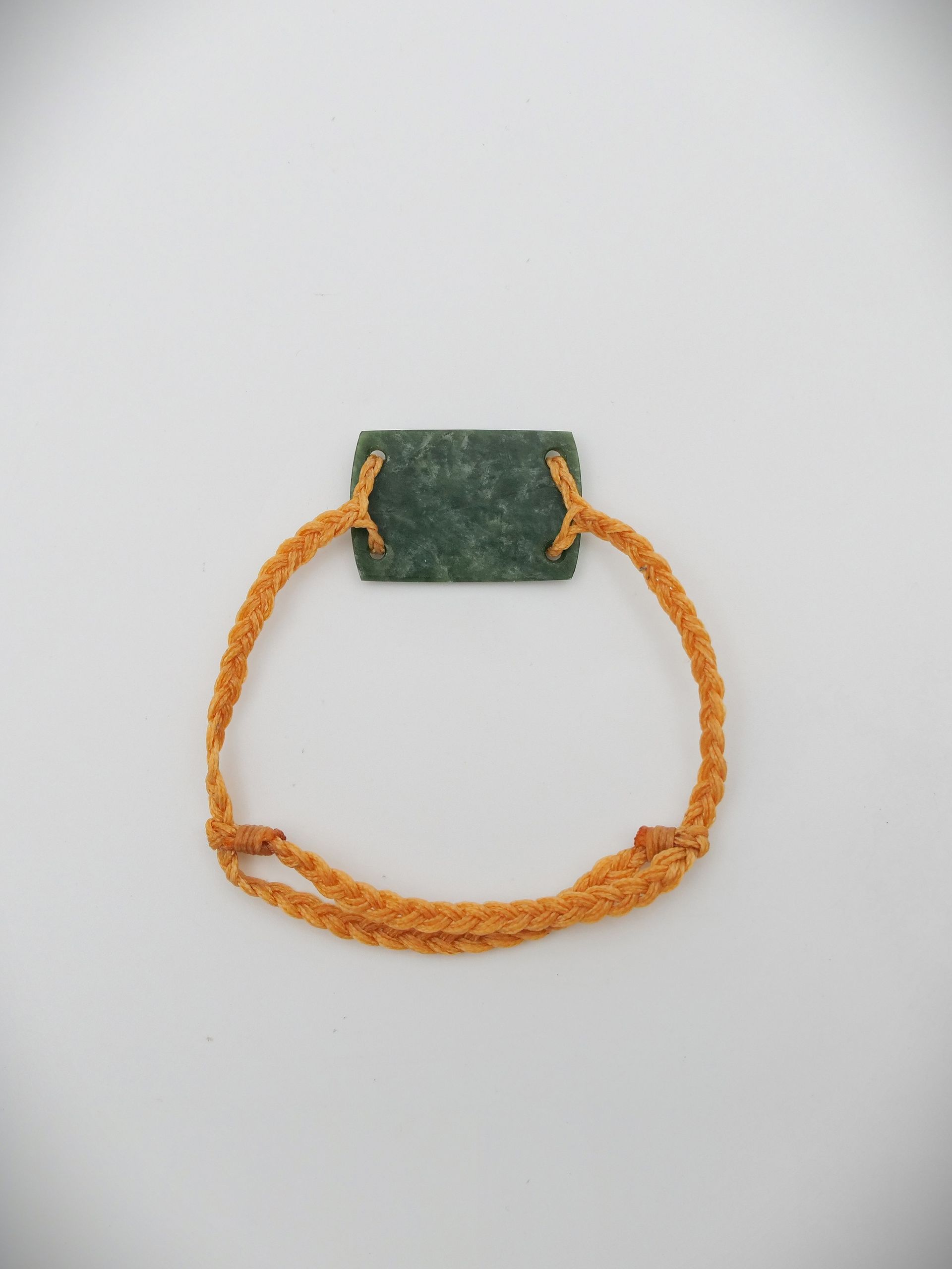 Moko Pounamu Adjustable Bracelet NZ Genuine Kawakawa Greenstone 18393