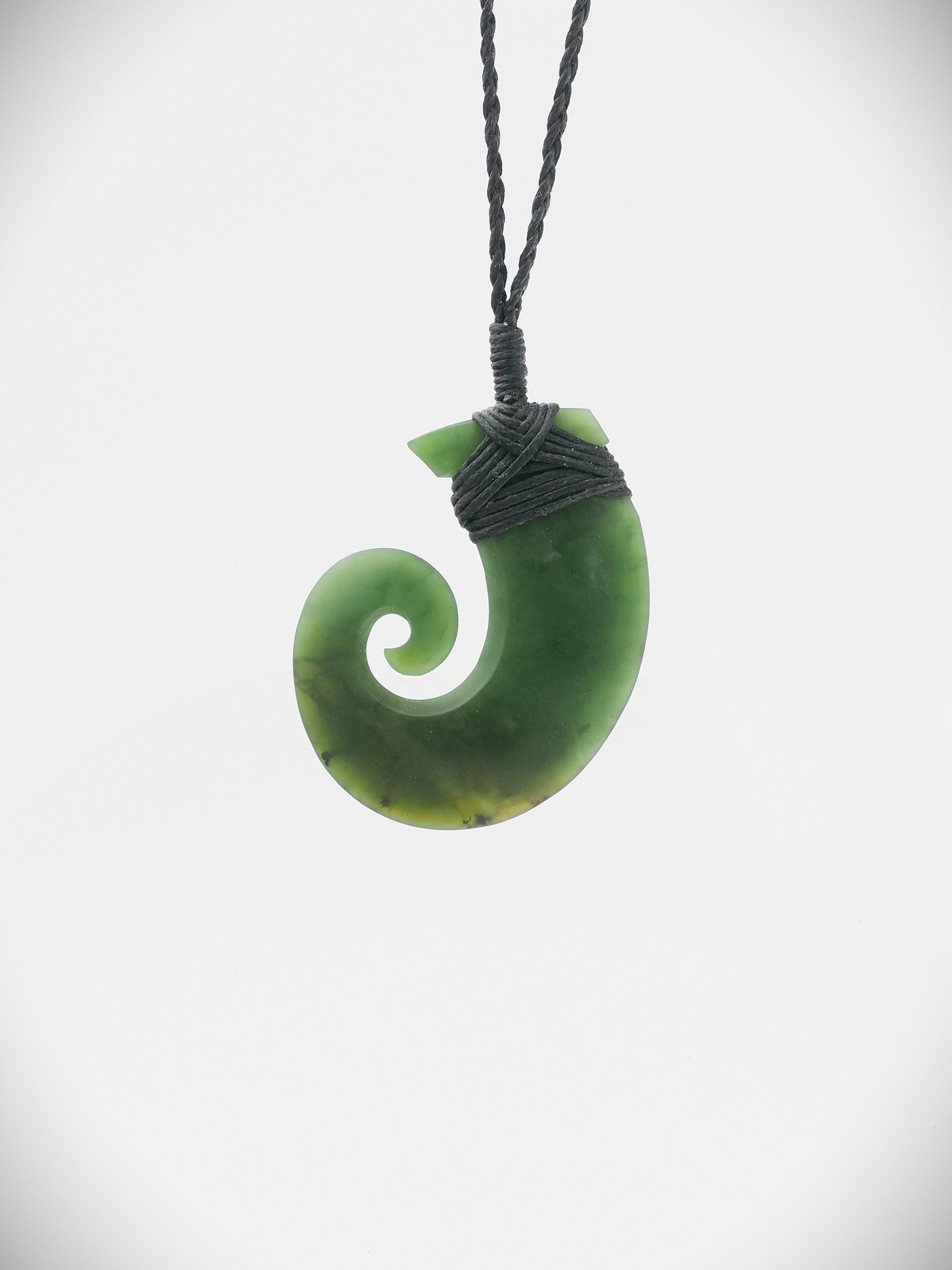 Moko Pounamu Koru NZ Genuine Kawakawa Greenstone - Wainuioru