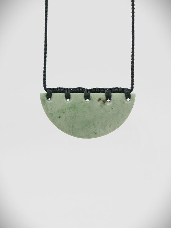 Moko Pounamu Kouma Breastplate NZ Genuine Auhunga Greenstone - Ahiaruhe