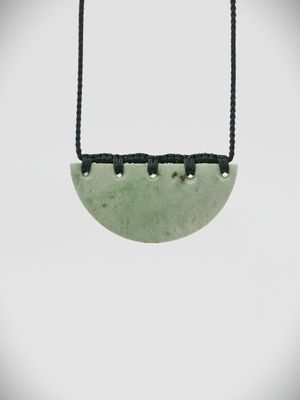 Moko Pounamu Kouma Breastplate NZ Genuine Auhunga Greenstone - Ahiaruhe
