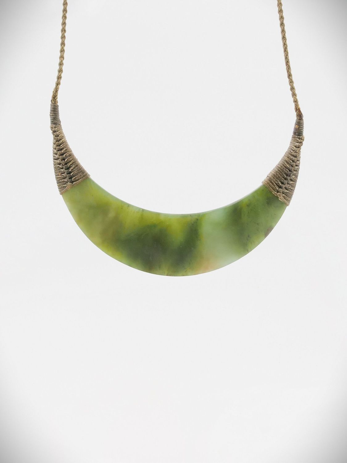 Moko Pounamu Kouma (Breastplate) Genuine NZ Kahurangi Greenstone - Tuturumuri