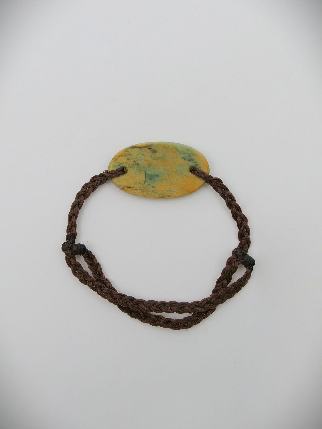 Moko Pounamu Adjustable Bracelet NZ Genuine Raukaraka Greenstone 15698