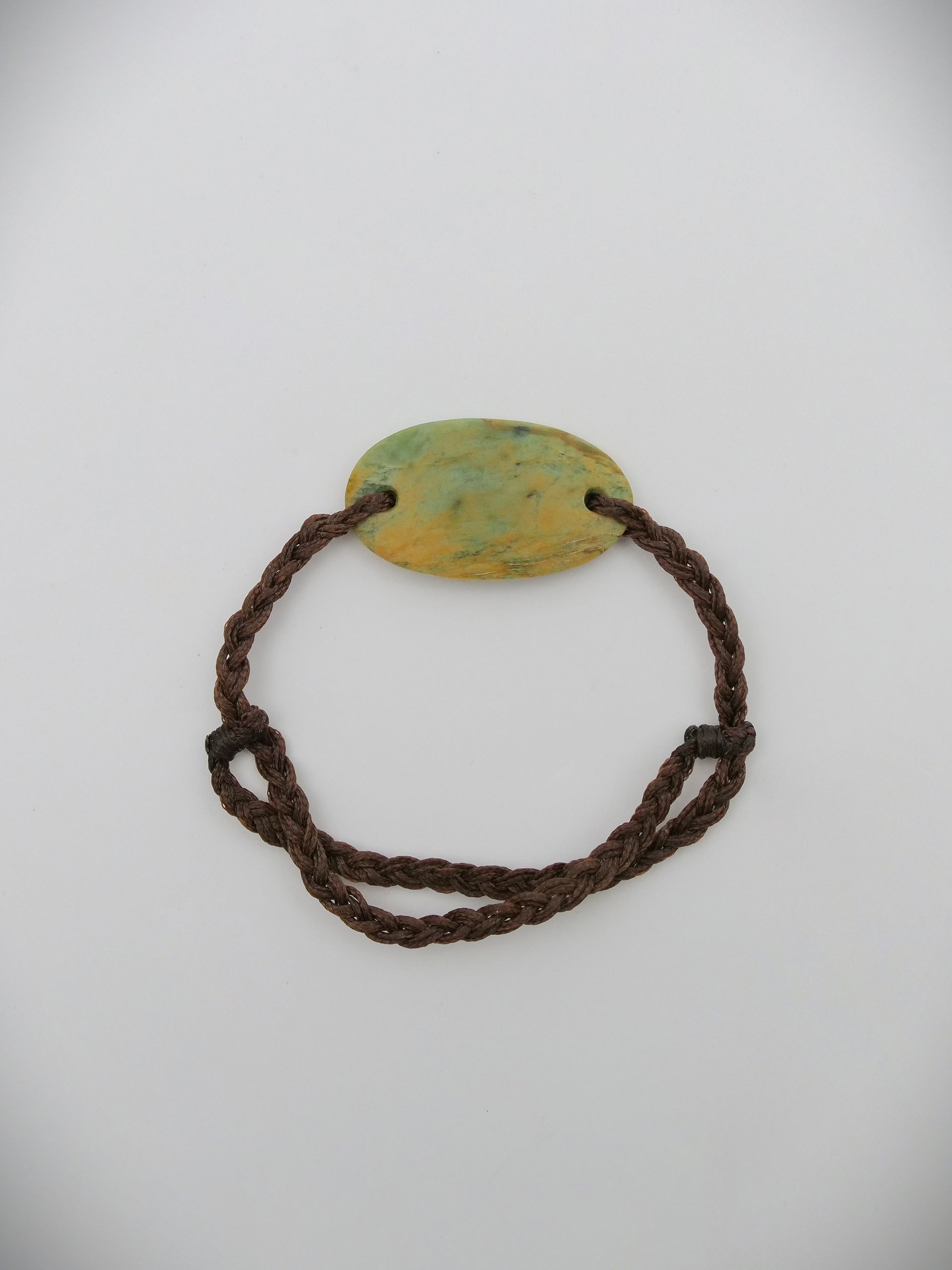 Moko Pounamu Adjustable Bracelet NZ Genuine Raukaraka Greenstone 15698