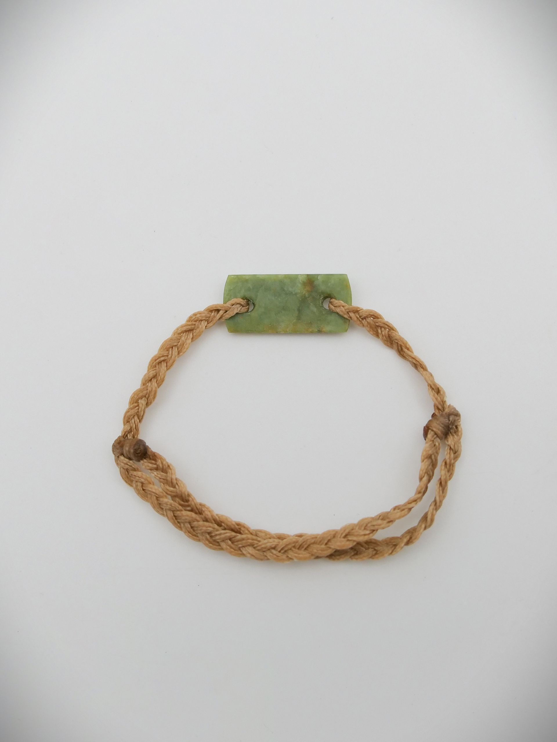 Moko Pounamu Adjustable Bracelet NZ Genuine Raukaraka Greenstone 18409