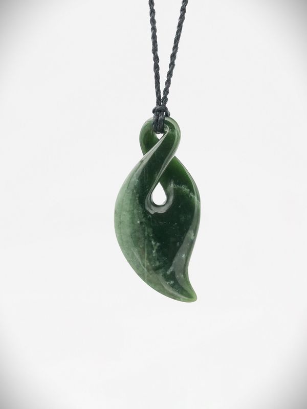 Moko Pounamu Pikorua (Single Twist) NZ Genuine Kawakawa Greenstone - Umutoi