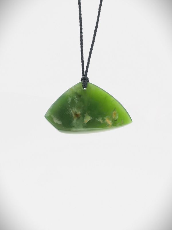 Moko Pounamu Kuru (Drop) NZ Genuine Marsden Flower Greenstone - Waione