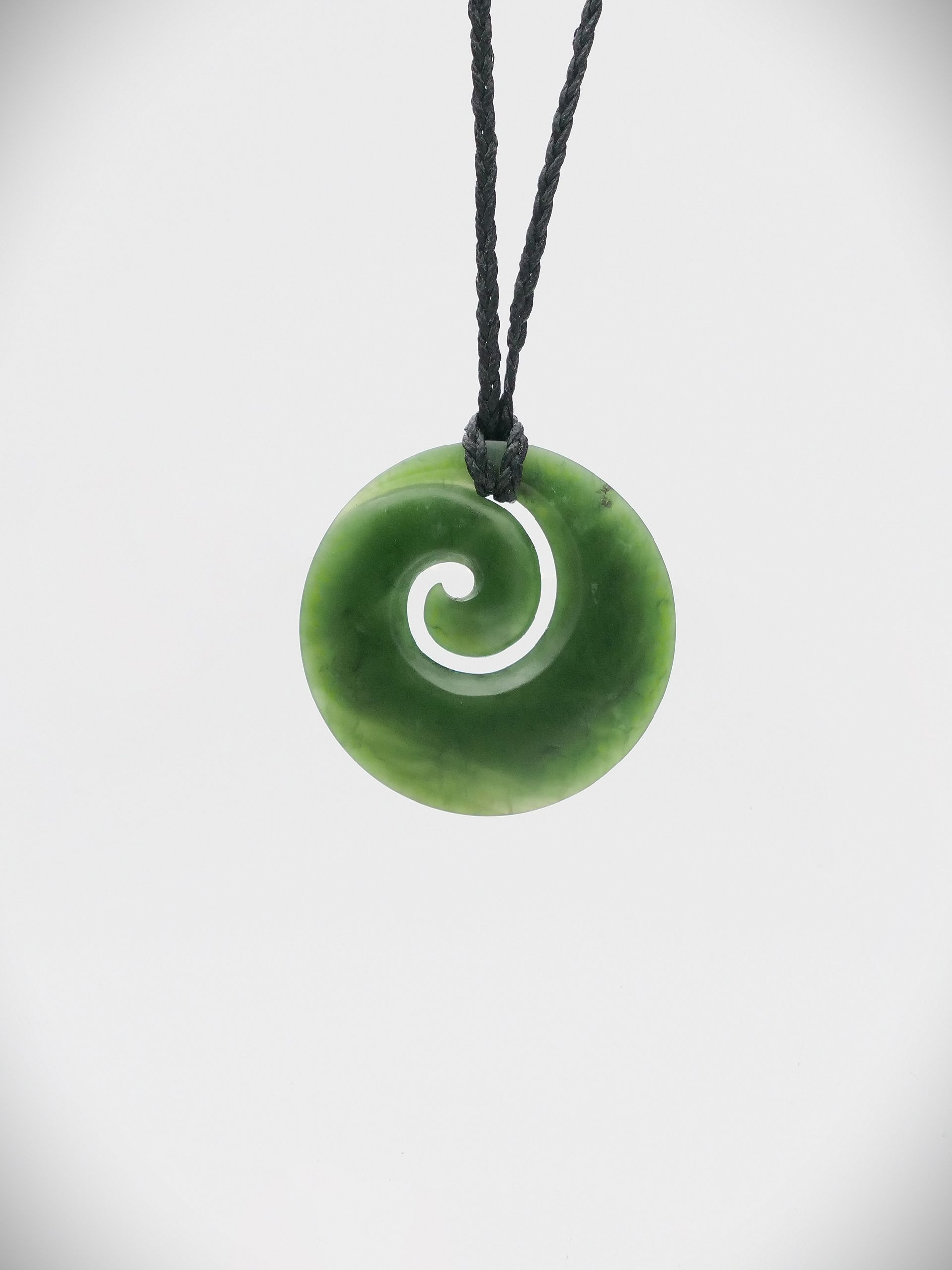 Moko Pounamu Koru NZ Genuine Kawakawa Greenstone - Tane