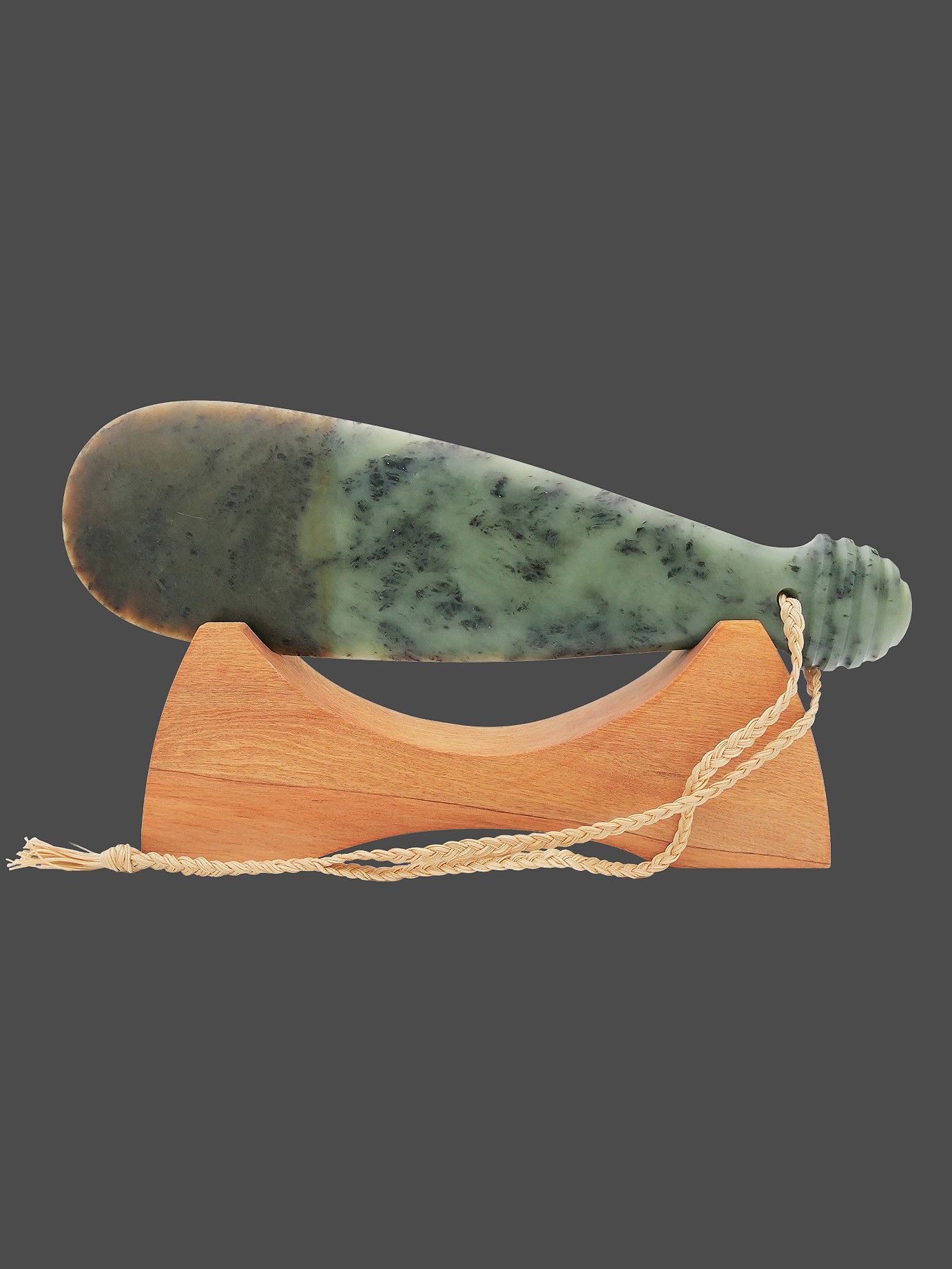 Moko Pounamu Mere NZ Genuine Inanga Totoweka Pounamu - Ngongotaha