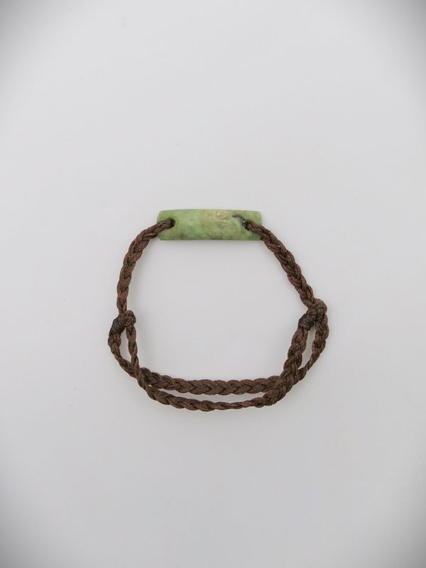 Moko Pounamu Adjustable Bracelet NZ Genuine Raukaraka Greenstone- 18411 Moko Pounamu Adjustable Bracelet NZ Genuine Raukaraka Greenstone- 18411