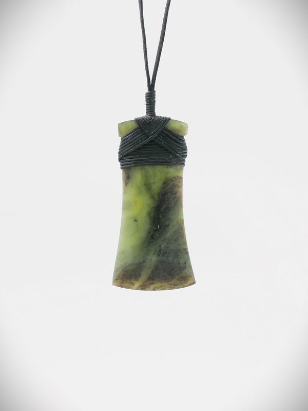 Moko Pounamu Toki NZ Genuine Totoweka Greenstone - Tora