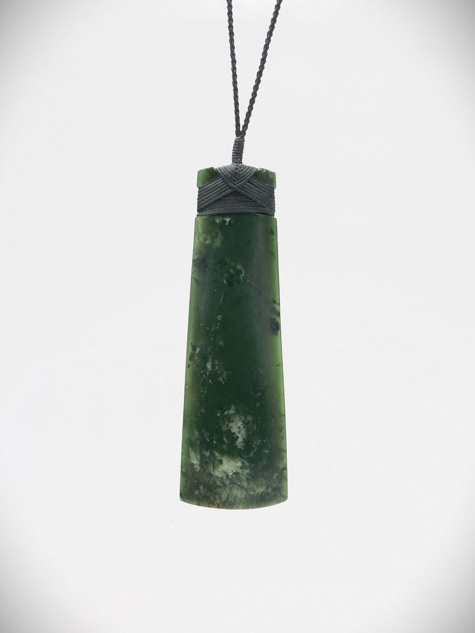 Moko Pounamu Toki Genuine NZ Kawakawa Flower Greenstone - Te Karaka