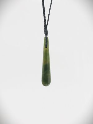 Moko Pounamu Roimata NZ Genuine Kawakawa Greenstone - Tauwhareparae
