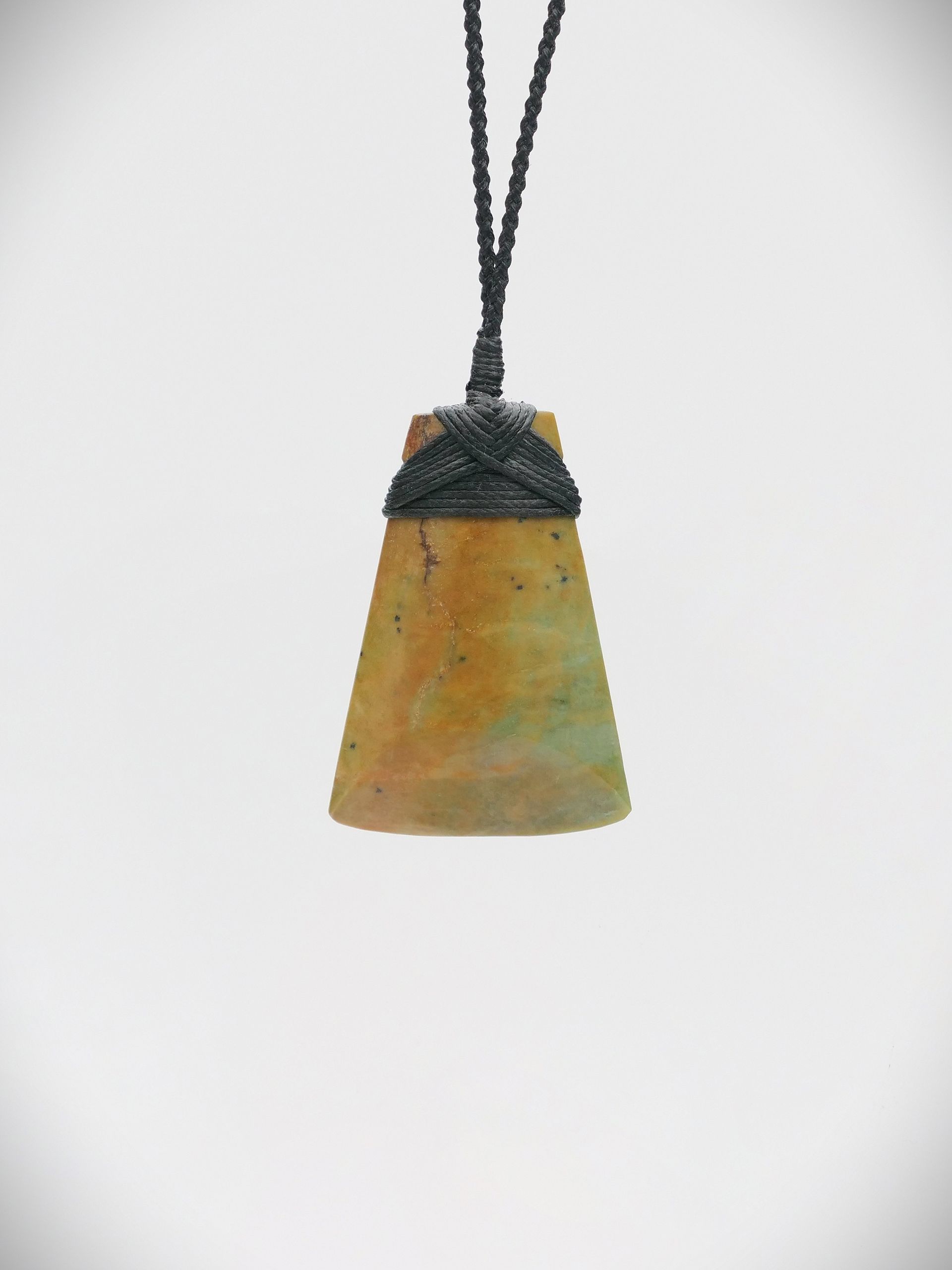 Moko Pounamu Angled Toki NZ Genuine Raukaraka Greenstone -Taneatua