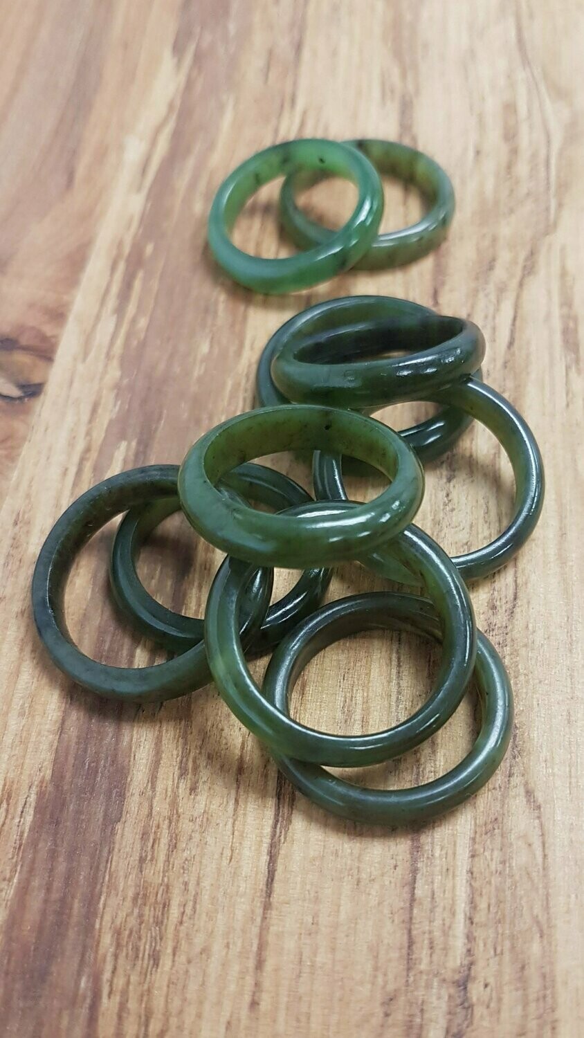 Nephrite Jade Solid Band Ring - 5mm Nephrite Jade Solid Band Ring - 5mm