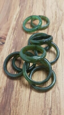 Nephrite Jade Solid Band Ring - 5mm
