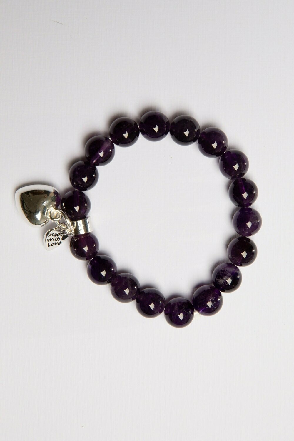 Aroha Made with Love Amethyst Heart bracelet AHB1 Aroha Made with Love Amethyst Heart bracelet AHB1