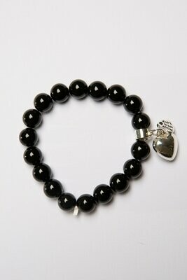 Aroha Made with Love Onyx Heart bracelet OHB1 Aroha Made with Love Onyx Heart bracelet OHB1