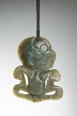 Moko Pounamu Tiki NZ Genuine Inanga Greenstone - Tairawhiti Moko Pounamu Tiki NZ Genuine Inanga Greenstone - Tairawhiti