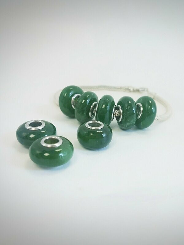 Moko Pounamu Disc (Porohita) NZ Genuine Greenstone Charm - 77JC