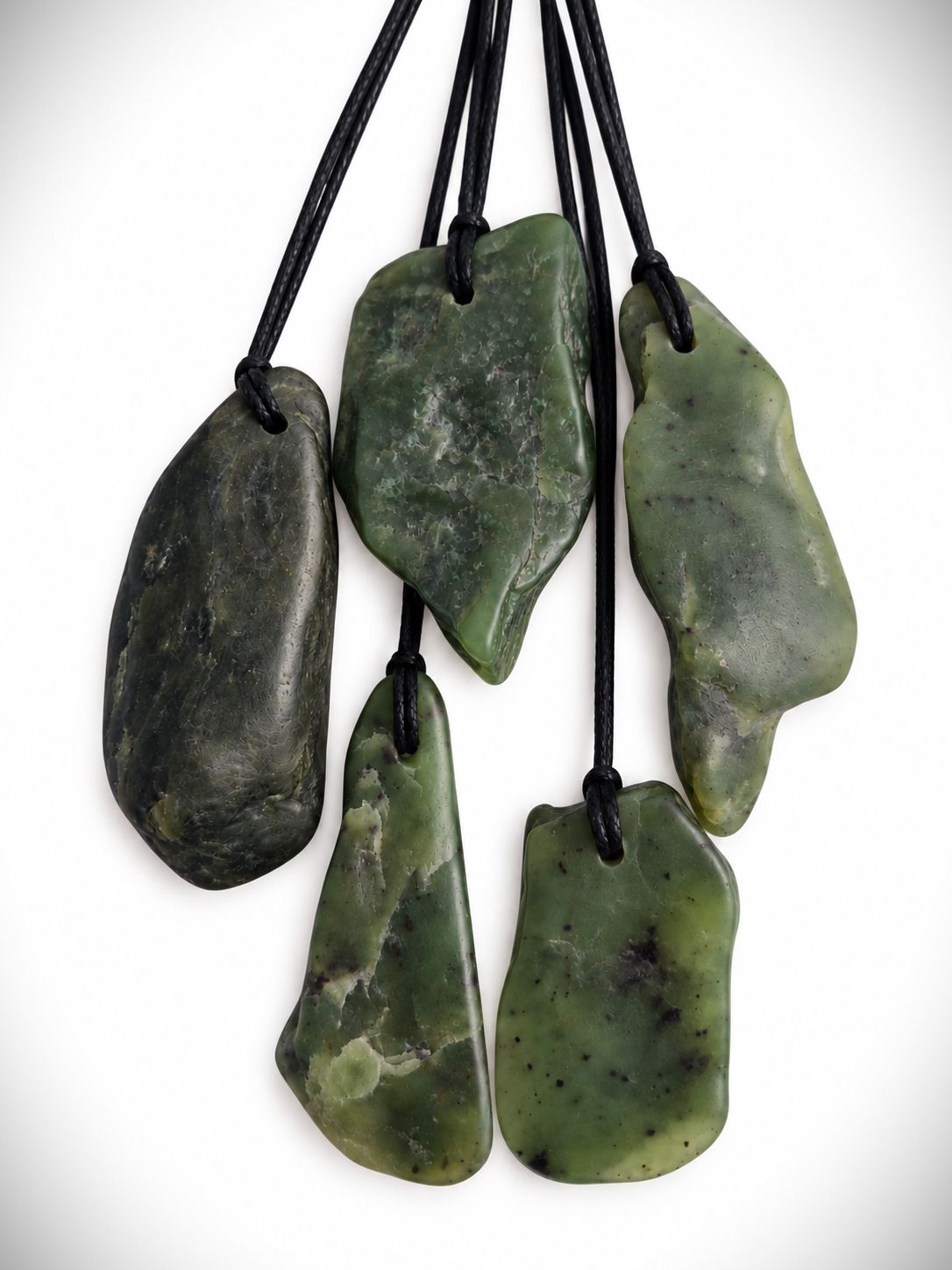 Moko Pounamu NZ Genuine Greenstone Raw Tumbled pendant - Large Moko Pounamu NZ Genuine Greenstone Raw Tumbled pendant - Large