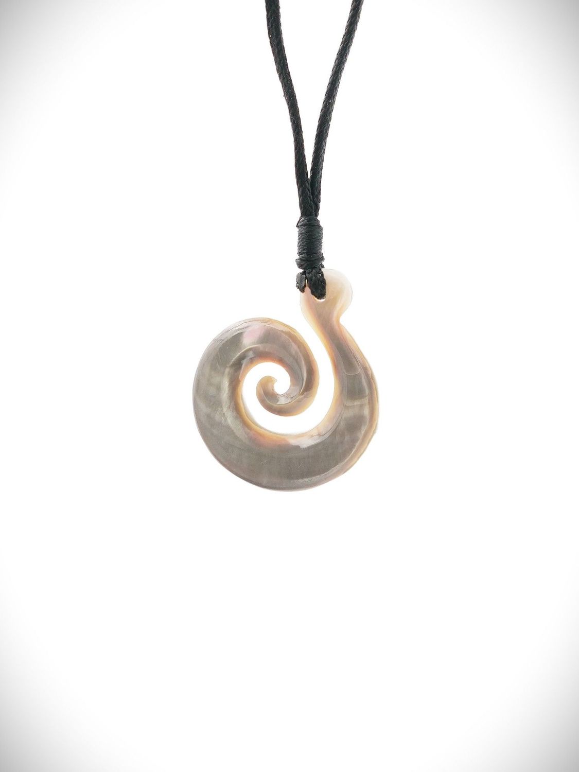 Moko Pounamu Mother of Pearl Koru - Ahipara SALE