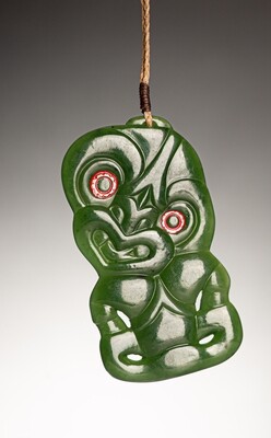 Moko Pounamu Hei Tiki NZ Genuine Kahurangi Greenstone - Wharekapu Moko Pounamu Hei Tiki NZ Genuine Kahurangi Greenstone - Wharekapu