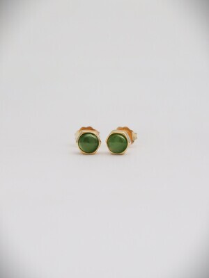 Moko Pounamu Hexagon NZ Genuine Greenstone & 9ct Gold Stud Earrings - ES16G Moko Pounamu Hexagon NZ Genuine Greenstone & 9ct Gold Stud Earrings - ES16G