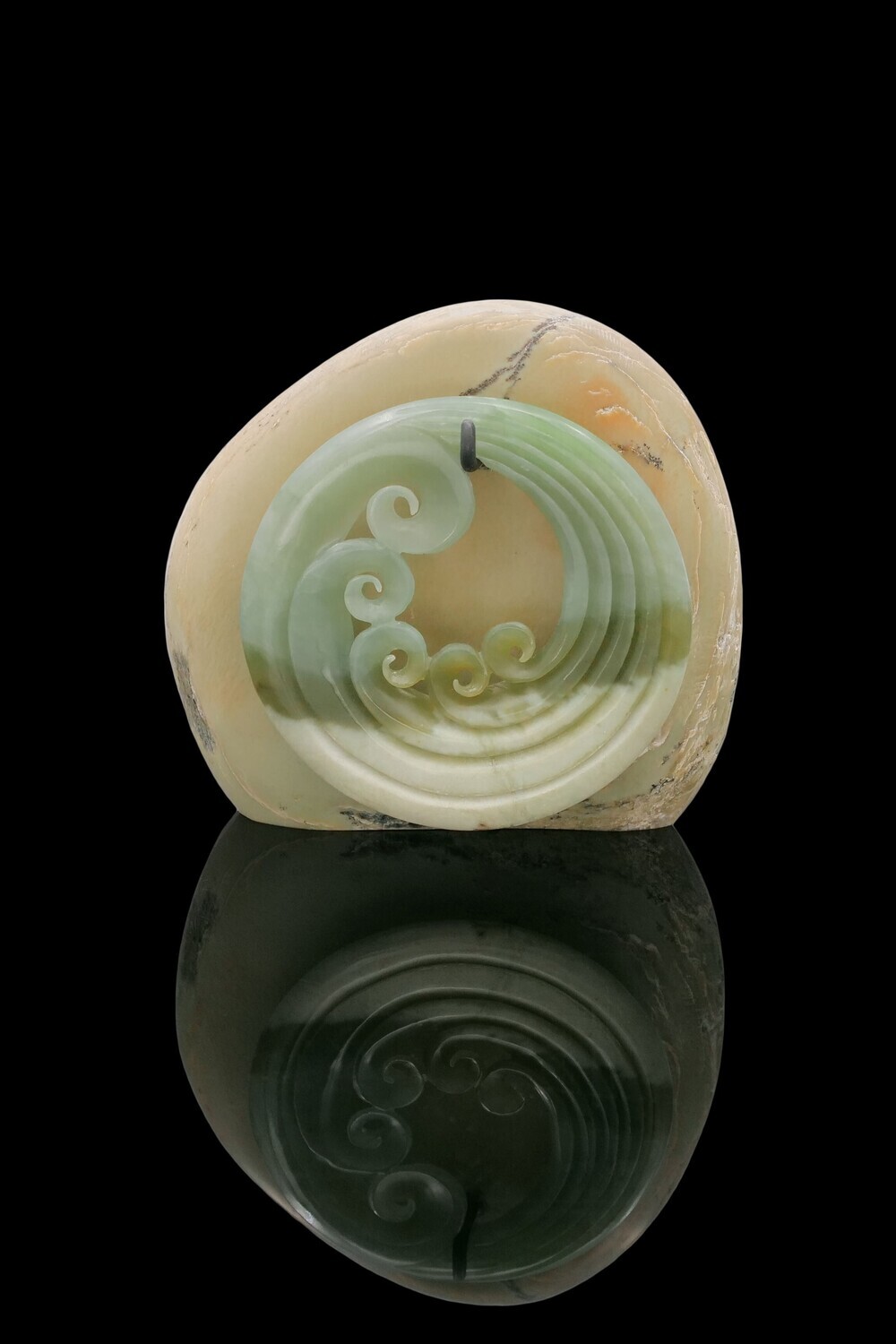 Moko Pounamu Five Koru NZ Genuine Inanga Flower Greenstone- Wainihinihi Moko Pounamu Five Koru NZ Genuine Inanga Flower Greenstone- Wainihinihi