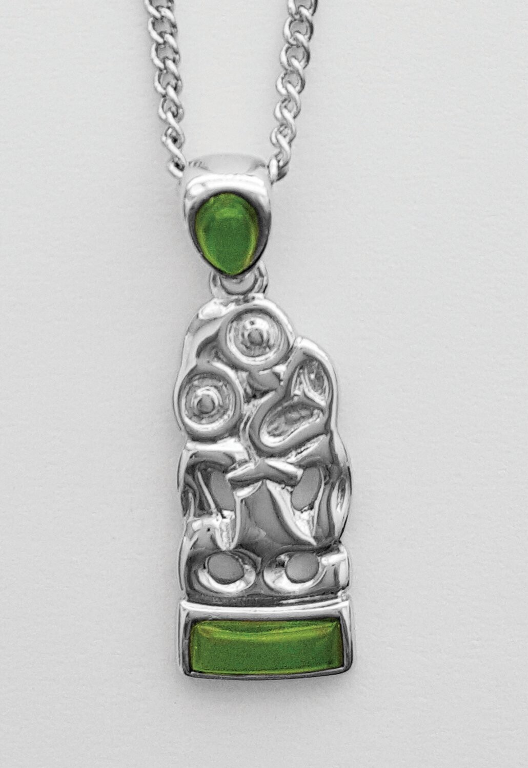 Moko Pounamu Hei Tiki Greenstone Pendant - BRP-P-02 Moko Pounamu Hei Tiki Greenstone Pendant - BRP-P-02