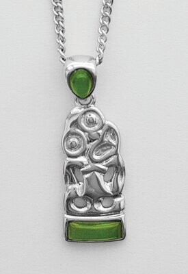 Moko Pounamu Hei Tiki Genuine NZ Pounamu Pendant - BRP02 Moko Pounamu Hei Tiki Genuine NZ Pounamu Pendant - BRP02