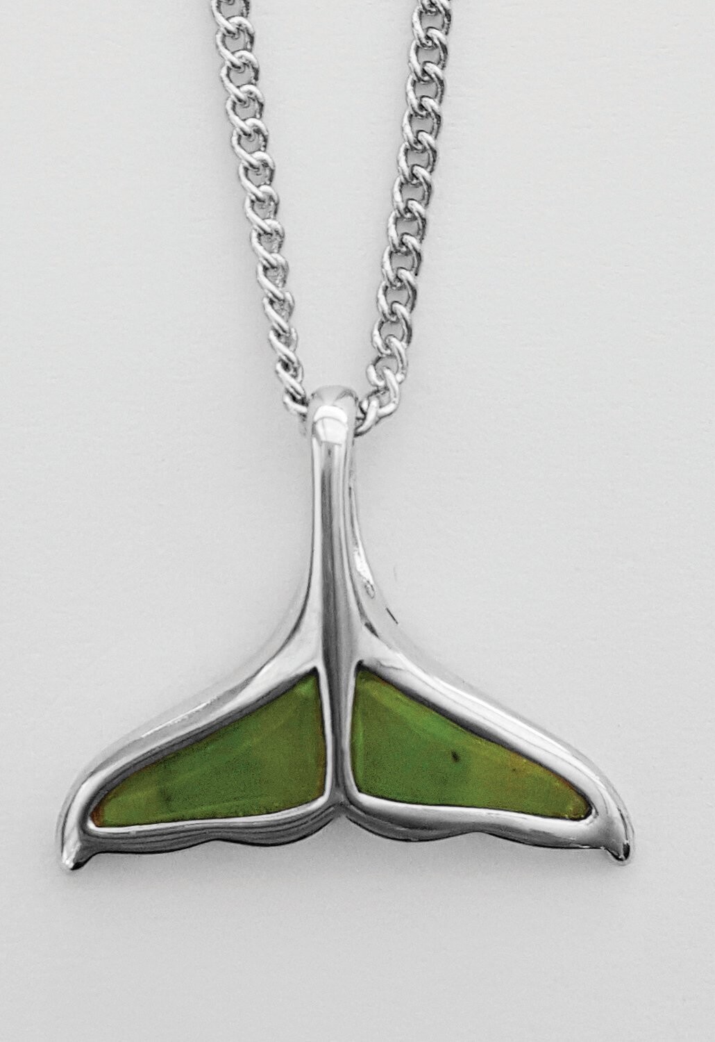 Moko Pounamu Greenstone Whale Tail Pendant - BRP-P-07 Moko Pounamu Greenstone Whale Tail Pendant - BRP-P-07