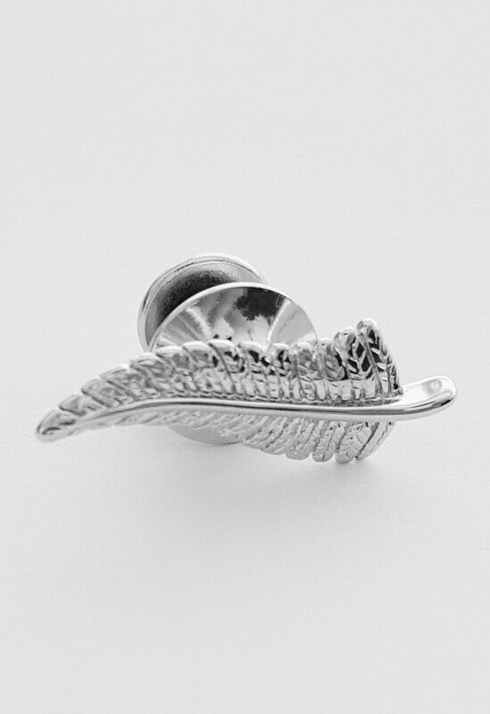 Moko Pounamu Silver Fern Tie Pin - BRP22