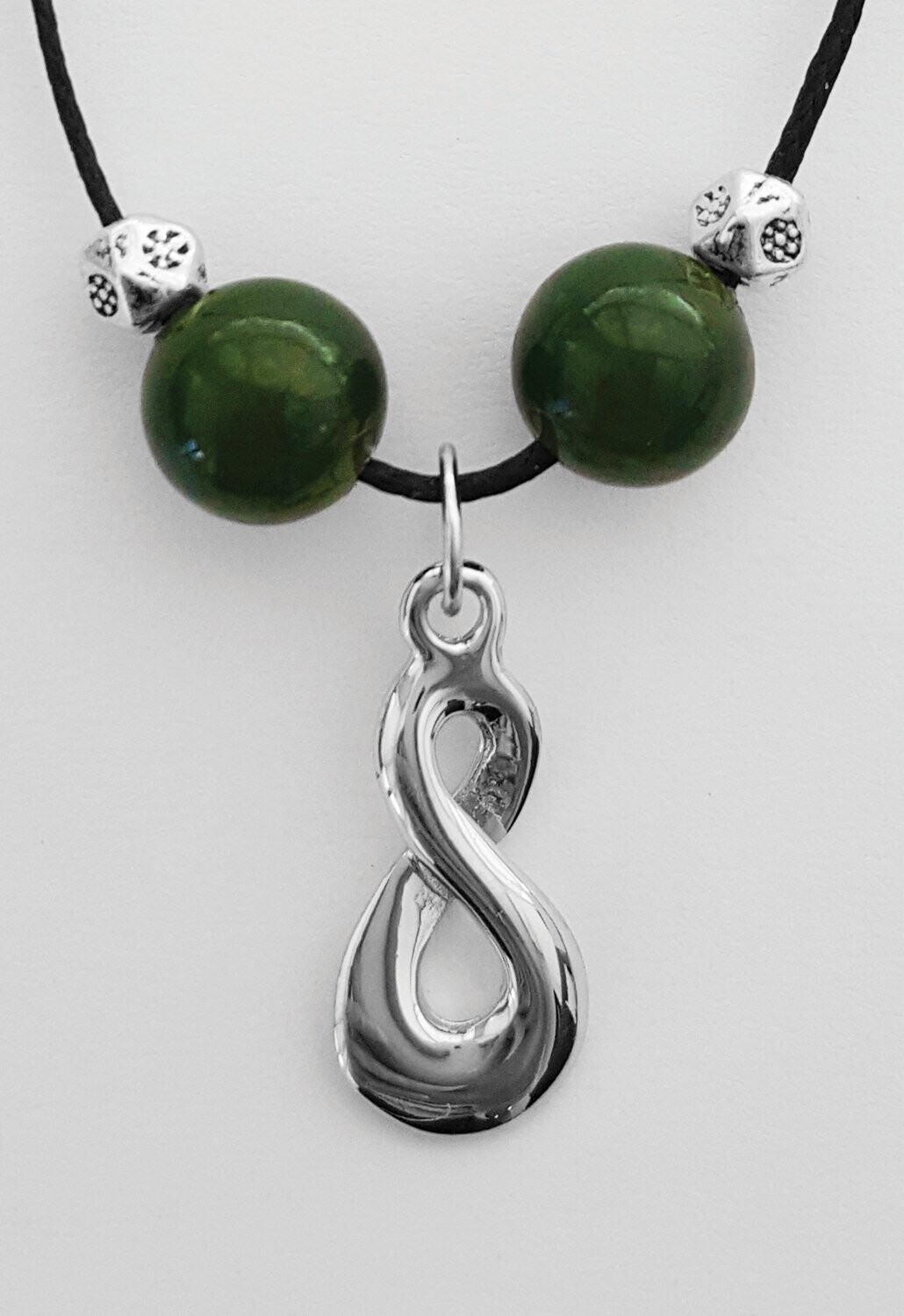 Moko Pounamu Greenstone Single Twist Necklace - BRP-P-29 Moko Pounamu Greenstone Single Twist Necklace - BRP-P-29
