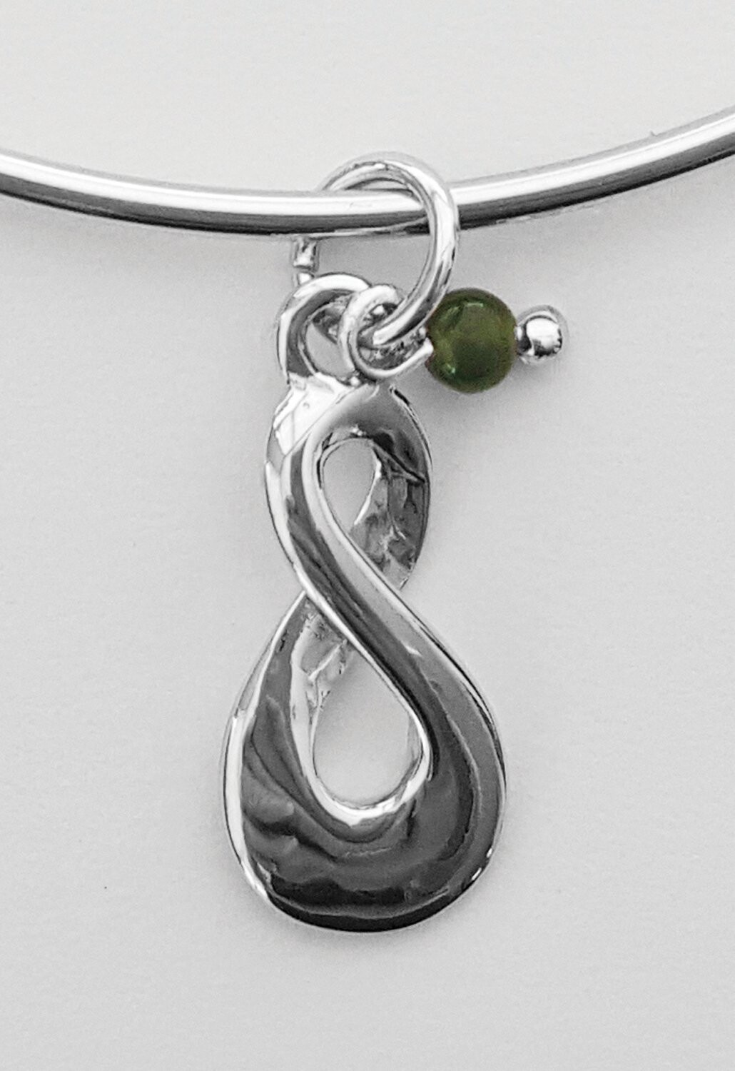 Moko Pounamu Greenstone Single Twist Bangle - BRP-B-44 Moko Pounamu Greenstone Single Twist Bangle - BRP-B-44