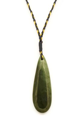 Moko Pounamu Hurricanes Genuine Greenstone Roimata (Drop)